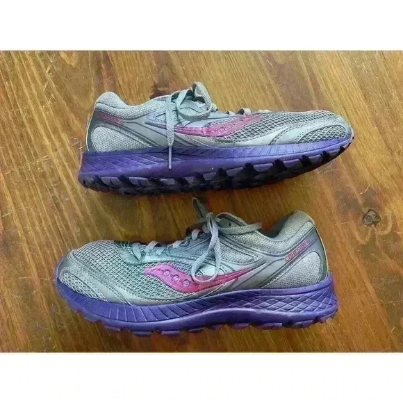 Saucony Shoes - Saucony Gray/Purple Cohesion Lace Up Running Shoe,sz 9